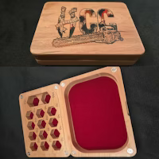 HCC wood dice box by Dirty Woods