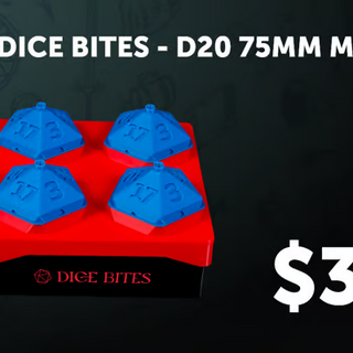 Dice Bites D20 75mm - 4 cavities