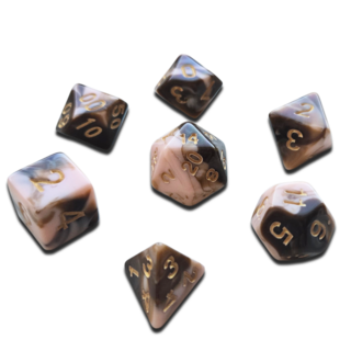 Dice Set (Hazelnut Cream Brown)