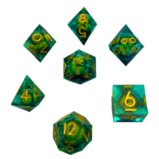 Green Floating-Eye Dice Set