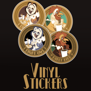 EARLY BIRD/NIGHT OWL STICKER