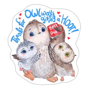 Thanks for OWLways giving a HOOT! Dada Sticker