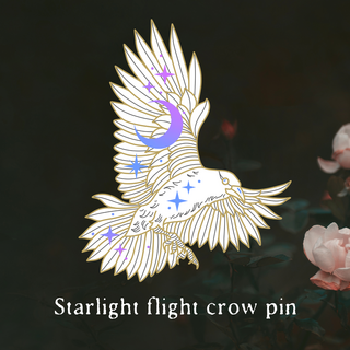 Starlight flight crow pin