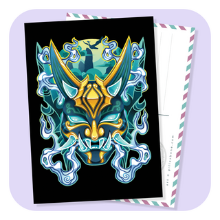 Genshin Impact Xiao Mask Postcard