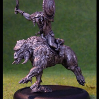 Geladan warrior on warbeest with sword (GEL11).