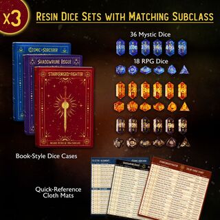 Resin Dice Set with Matching Subclass - Original 3 Sets