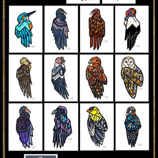 Visionary Vultures 1 - 8.5" x 11" size Full set of 16 Prints