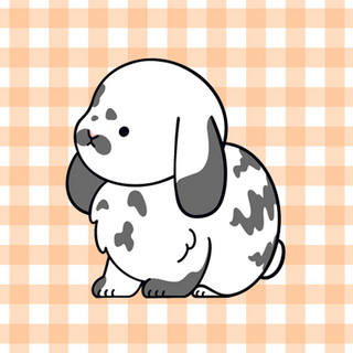 Standard Lop (Grey Spotted) Enamel Pin