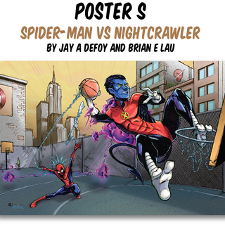 Poster S Spider-man vs Nightcrawler by Jay A DeFoy & Brian E Lau