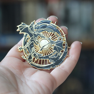 fourth wing enamel pin