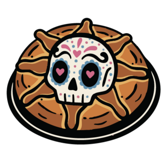 Pan de Muerto 1.5" pin