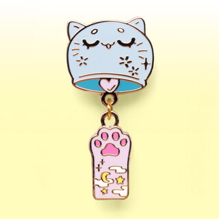 Enamel Pin Cat Wind Chime