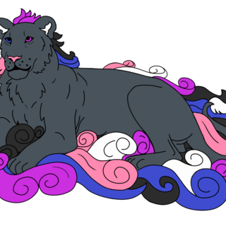 Gender-fluid lion pin