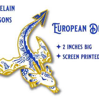 European Porcelain Inspired Dragon