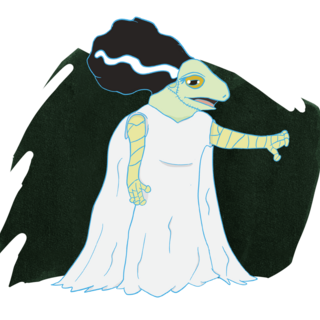 Frogenstein’s Bride Deluxe enamel Pin