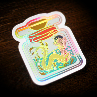 "Mermaid in Bottle" Sticker