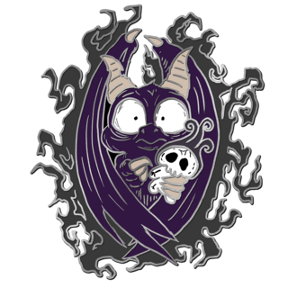 Shadow Derpy Dragon pin - Haunted
