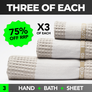 Three of Each: Hand + Bath + Sheet