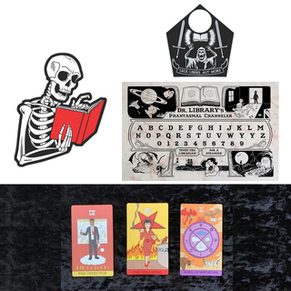 Library Tarot + Dr. Library set + Reading Skeleton Patch