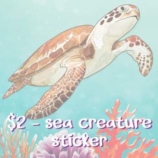 Sea creature vinyl sticker