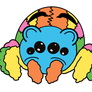 Gummy Bear Jumping Spider Hard Enamel Pin