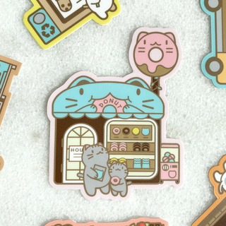 Kitty's Donut Shop Sticker