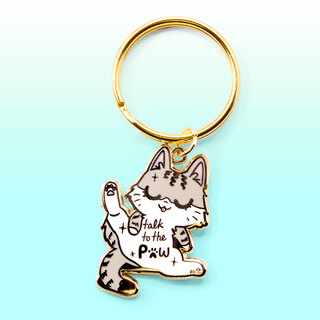 Keychain Talk To The Paw (Egyptian Mau Cat)