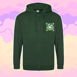 Western Dragon Printed Zip Hoodie