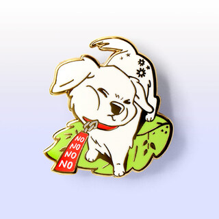 Enamel Pin Stubborn Golden Retriever