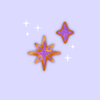 Sparkle and Star Mini Pin Set [Purple]