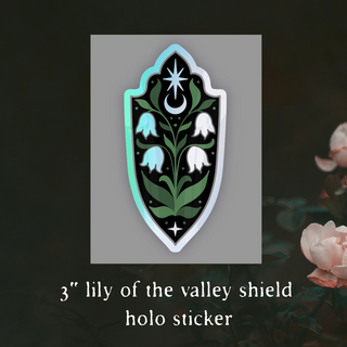 STICKER- Lily of the valley shield