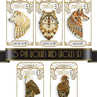 Set of 5 Pins - Visionary Vultures 3