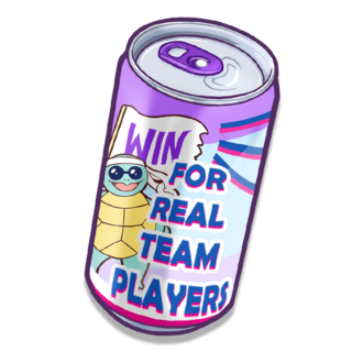 Turtle gang softdrink metallic sticker