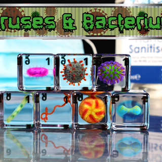 Regular (16mm) D6 Dice Set - Viruses