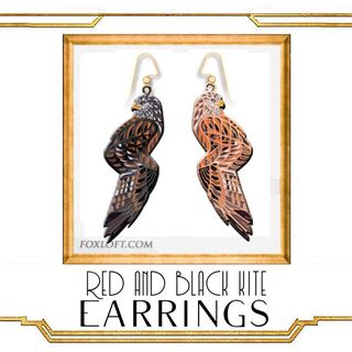Red & Black Kite Earrings