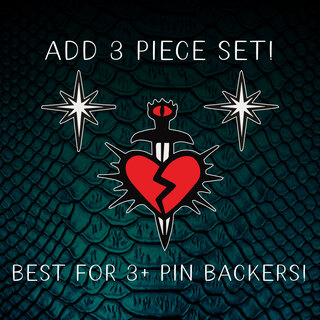 Mini Pins- 3pc set (for 3+ pin backers)