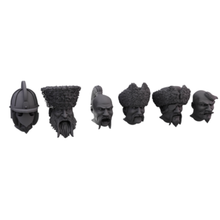 Cossack heads set