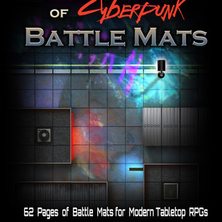 The Giant Book of Cyberpunk Battle Mats (62 pages of Cyberpunk maps)