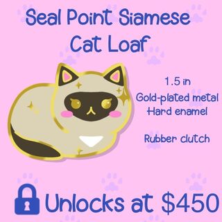Seal Point Siamese Cat Pin