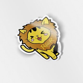 Vinyl Sticker Rawr Lion Cat