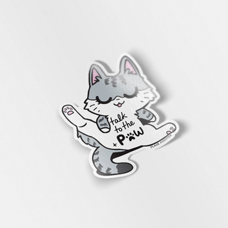 Vinyl Sticker Talk To The Paw (Egyptian Mau Cat)