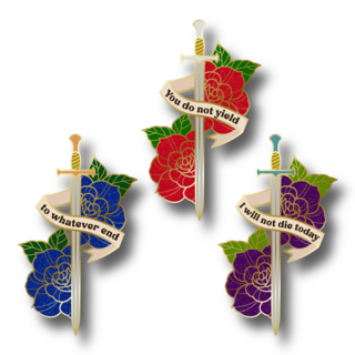 Swords & Roses Pin