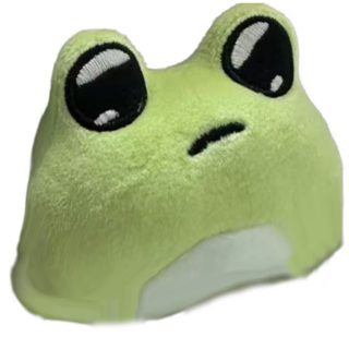 small frog plushie