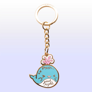 Keychain "Pssh.. Yeah Right" Whale