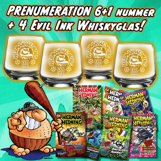 Prenumeration 6 nr PLUS  4 st Evil Ink WHISKYGLAS