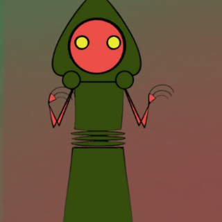 Jim the Flatwoods Monster Black Nickel Pin