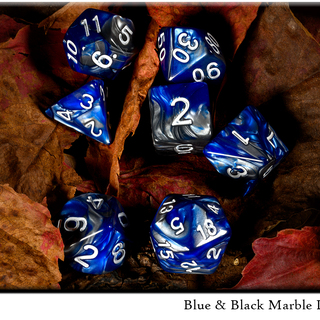 Blue & Black Dice Set
