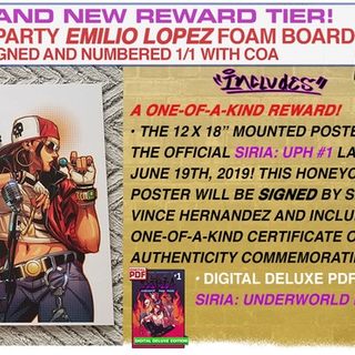 Siria: Underworld Pimp Hustla #1 One-of-a-Kind Launch Party Display Sign