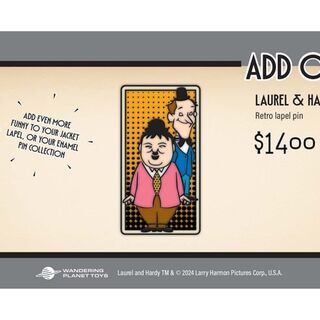 Laurel & Hardy Retro Lapel Pin