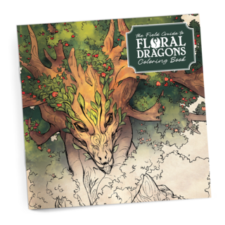 Book - Floral Dragons Coloring Book